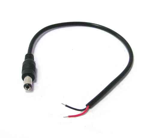 DC5.5x2.1mm Plug Pig Tail Cable 25cm
